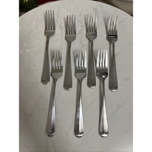 Hampton Silversmiths Lexington Stainless 7 Dessert Salad Forks Flatware